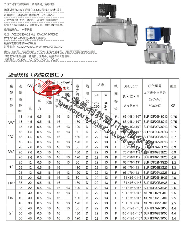 SLP先導(dǎo)膜片式電磁閥型號規(guī)格